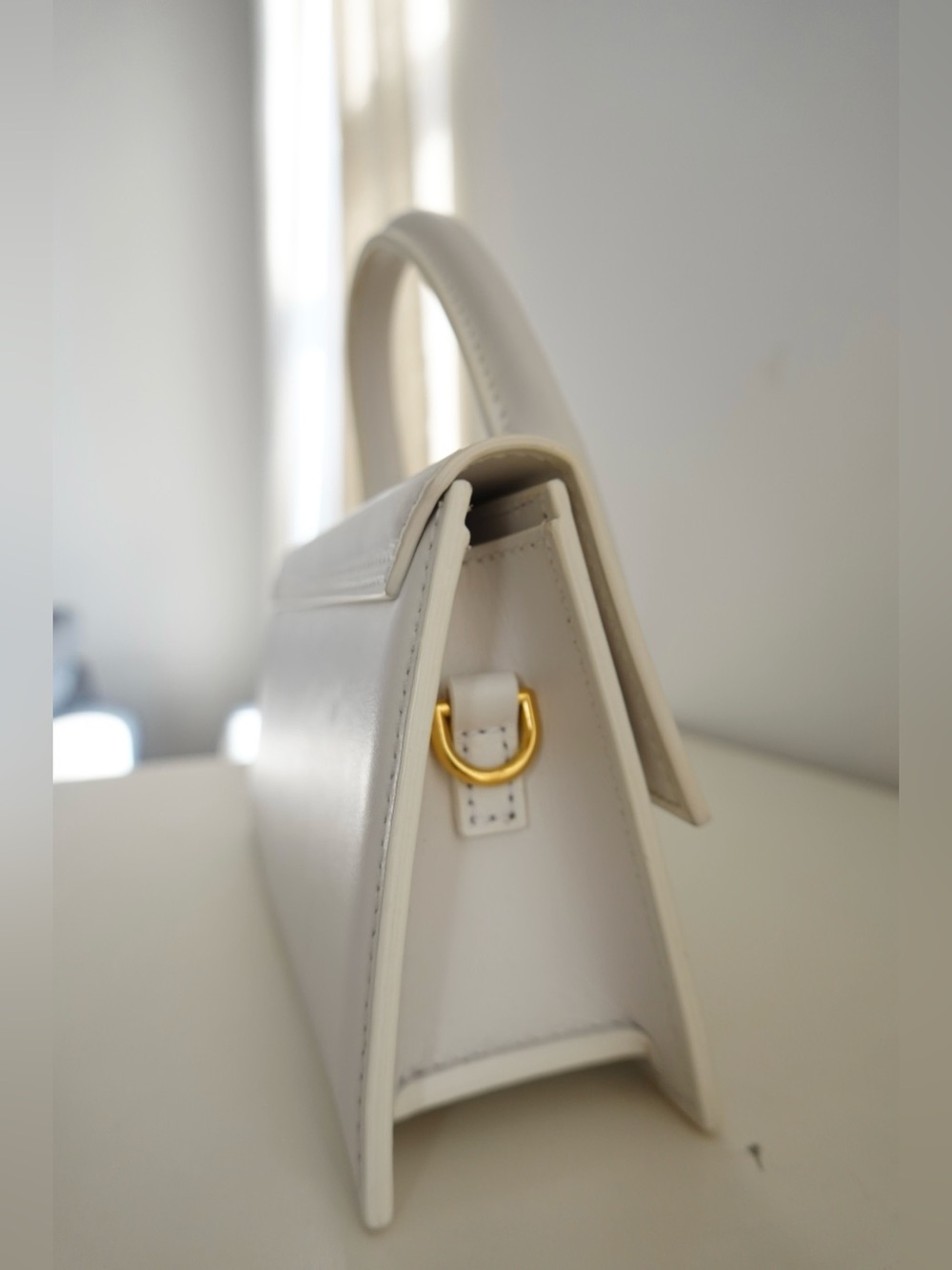 Jacquemus Le Chiquito Long White Leather Bag - Picture 5 of 8